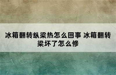 冰箱翻转纵梁热怎么回事 冰箱翻转梁坏了怎么修